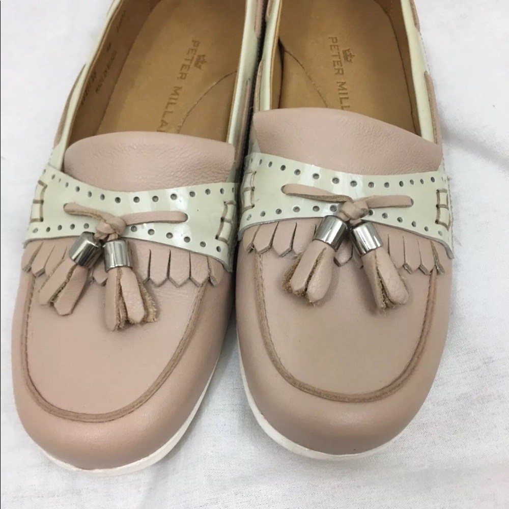 Women’s Pete Millar Pink And Cream Penny Loafers